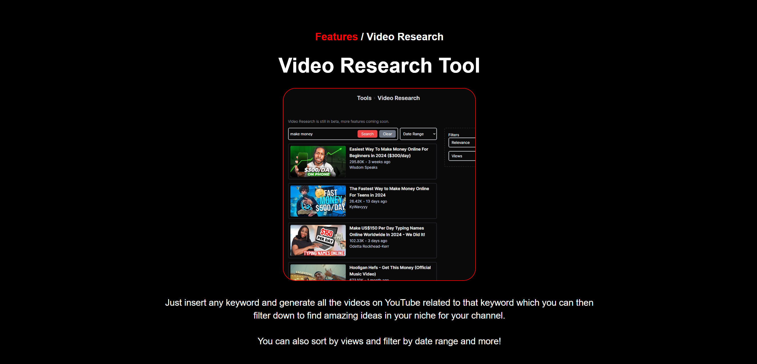 strumento di ricerca video