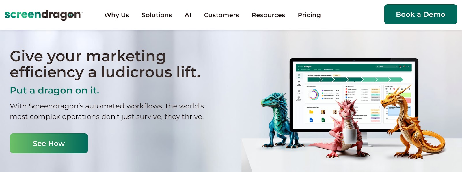 Snapshot of Screendragon Homepage