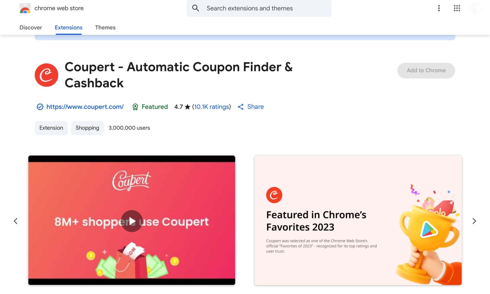 Coupert Homepage Screenshot