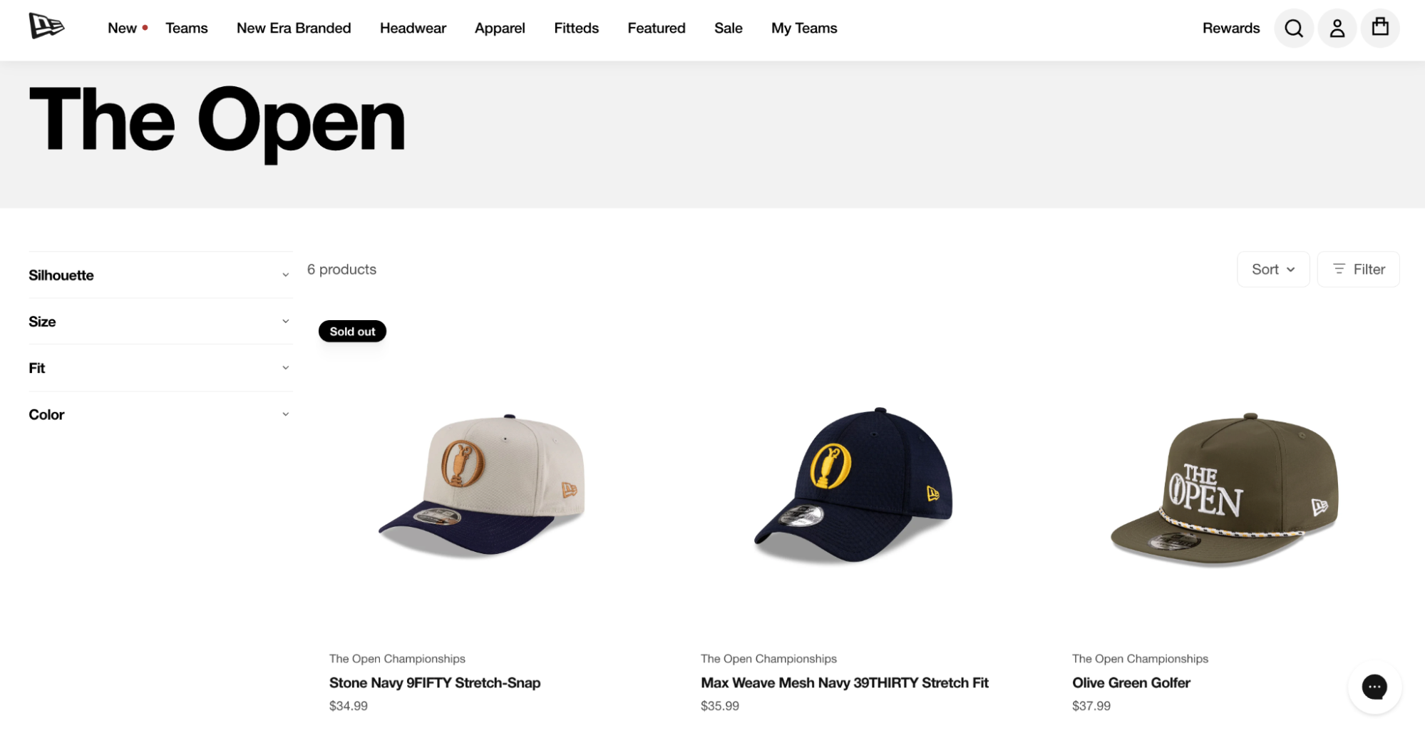 E commerce website's product page E commerce website's product page