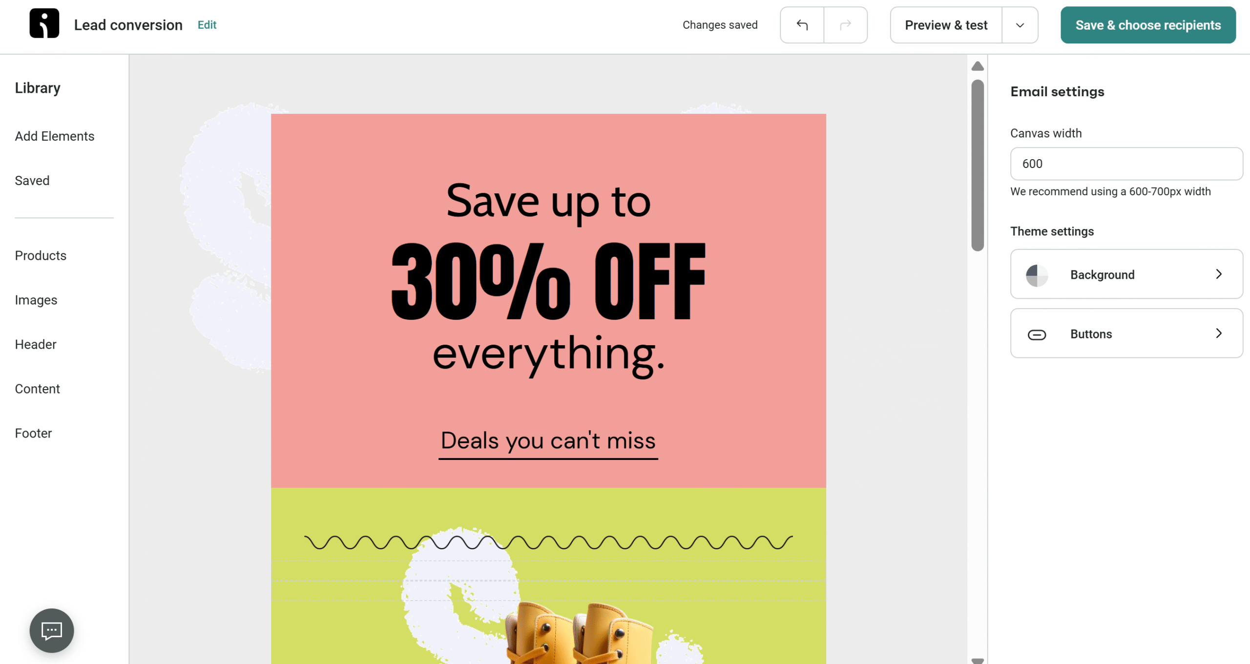 omnisend email editor