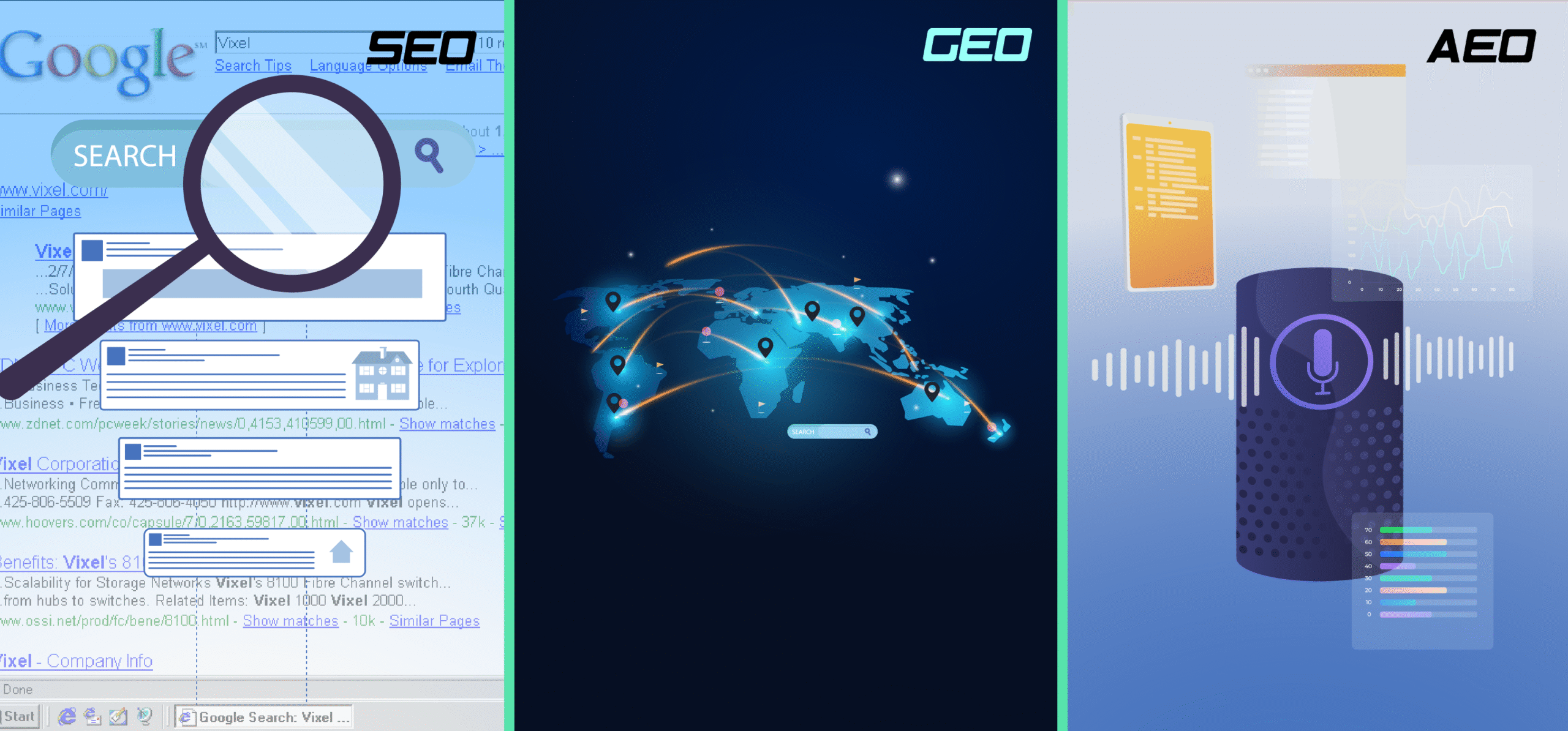 seo vs geo vs aeo