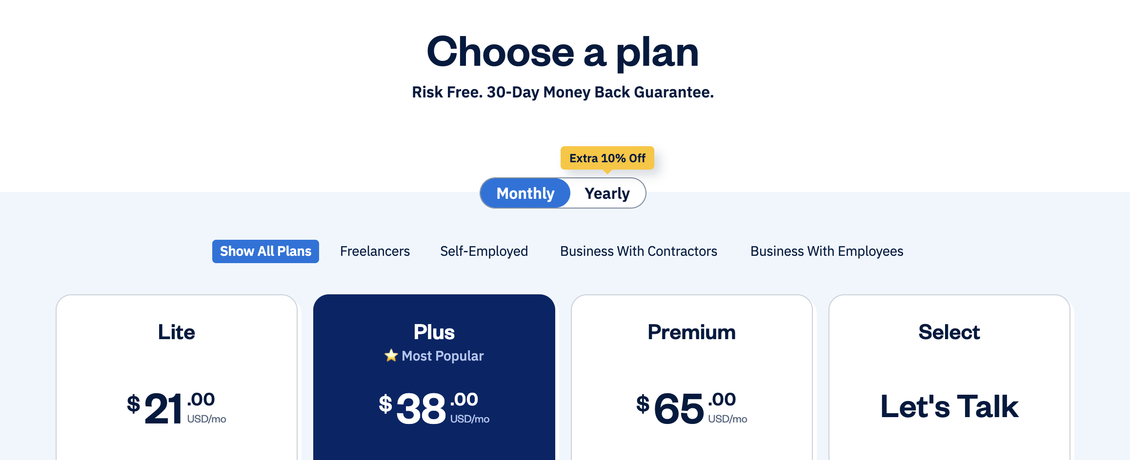 FreshBooks Pricing