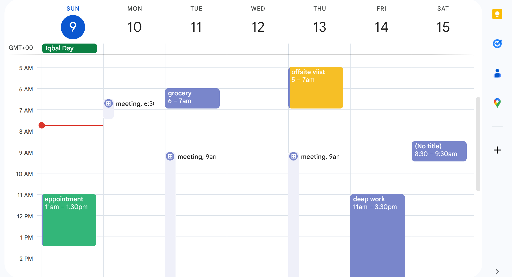 manual calendar