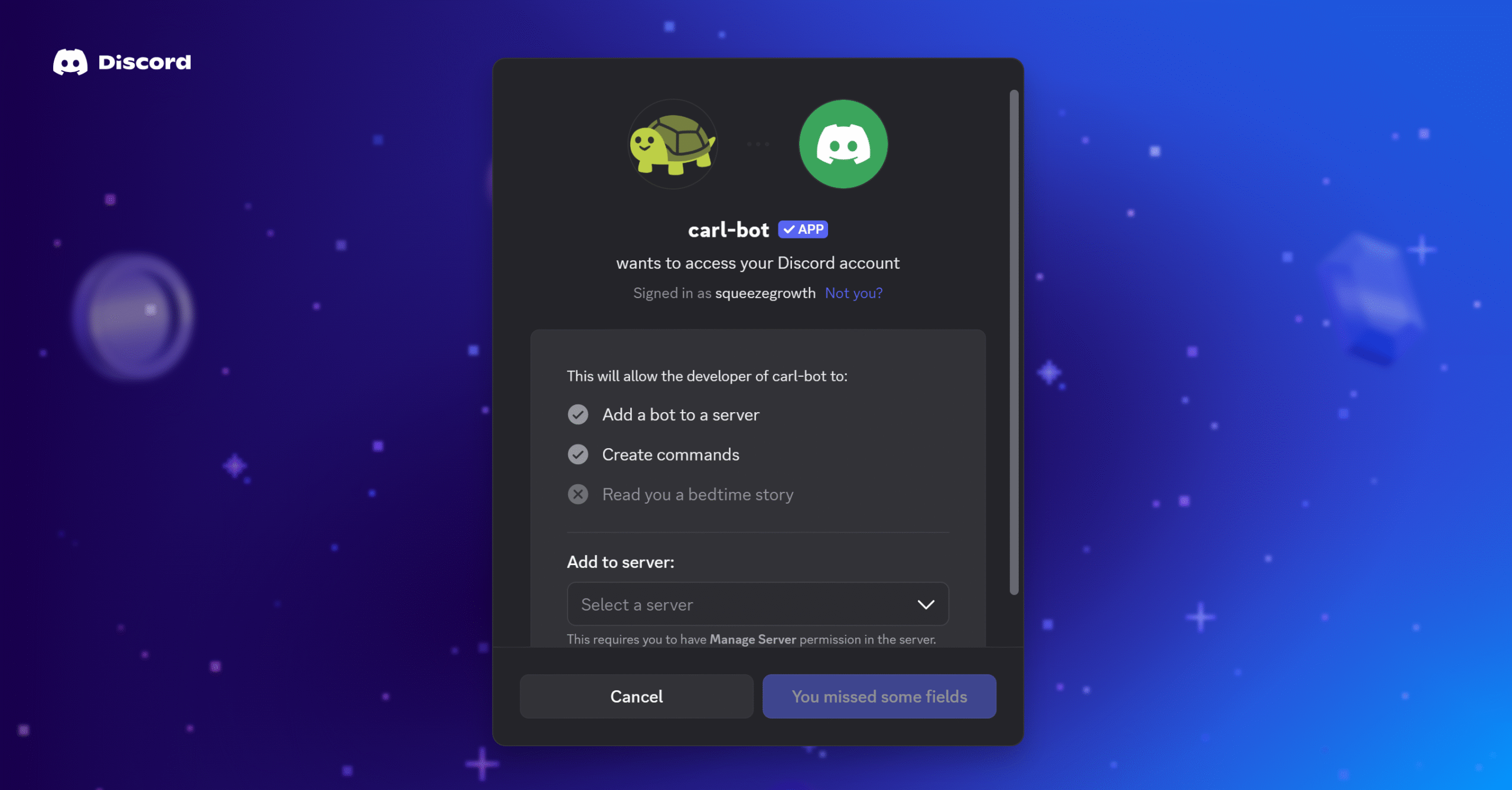 carl bot login carl bot installation