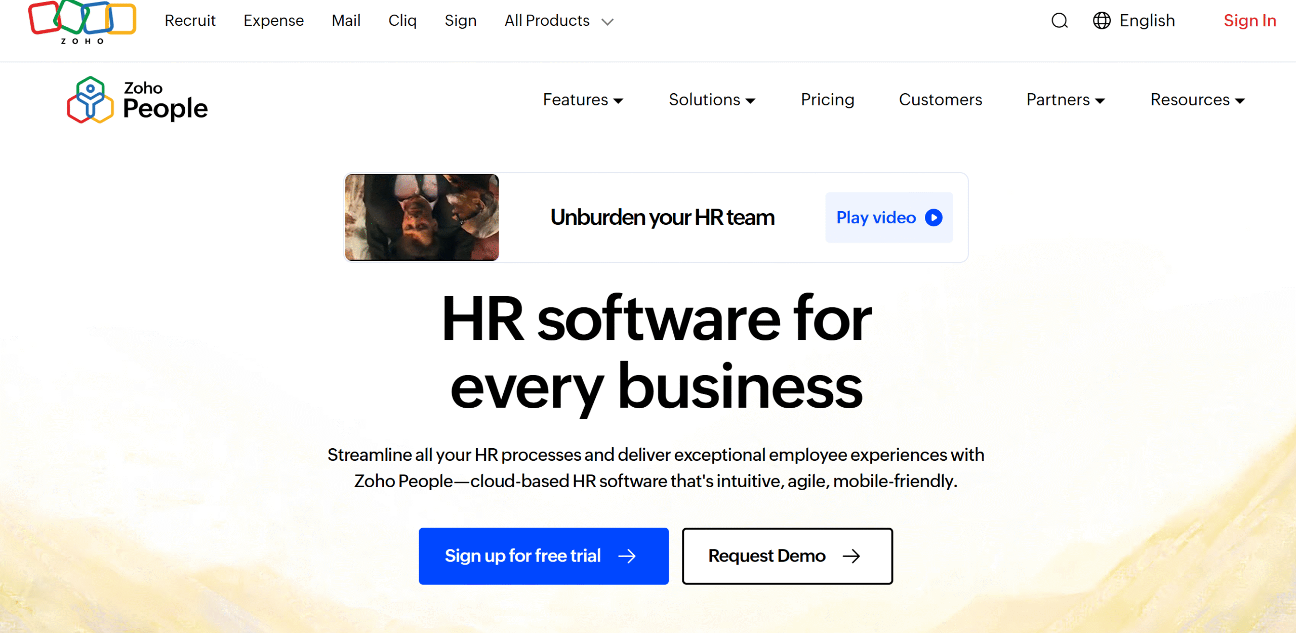 zoho people