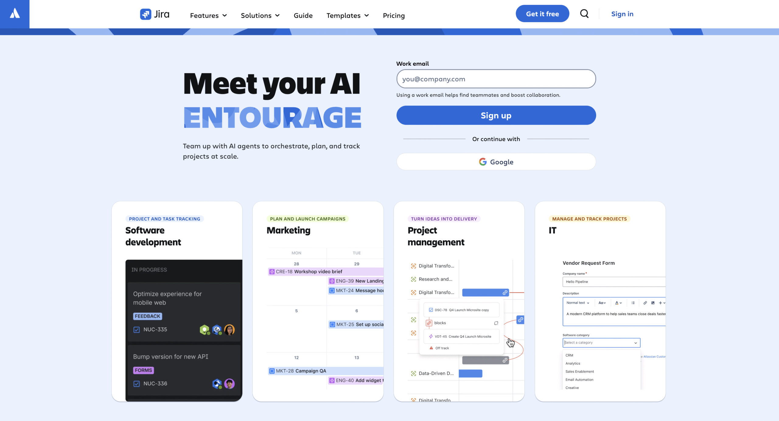 New Jira homepage New Jira homepage