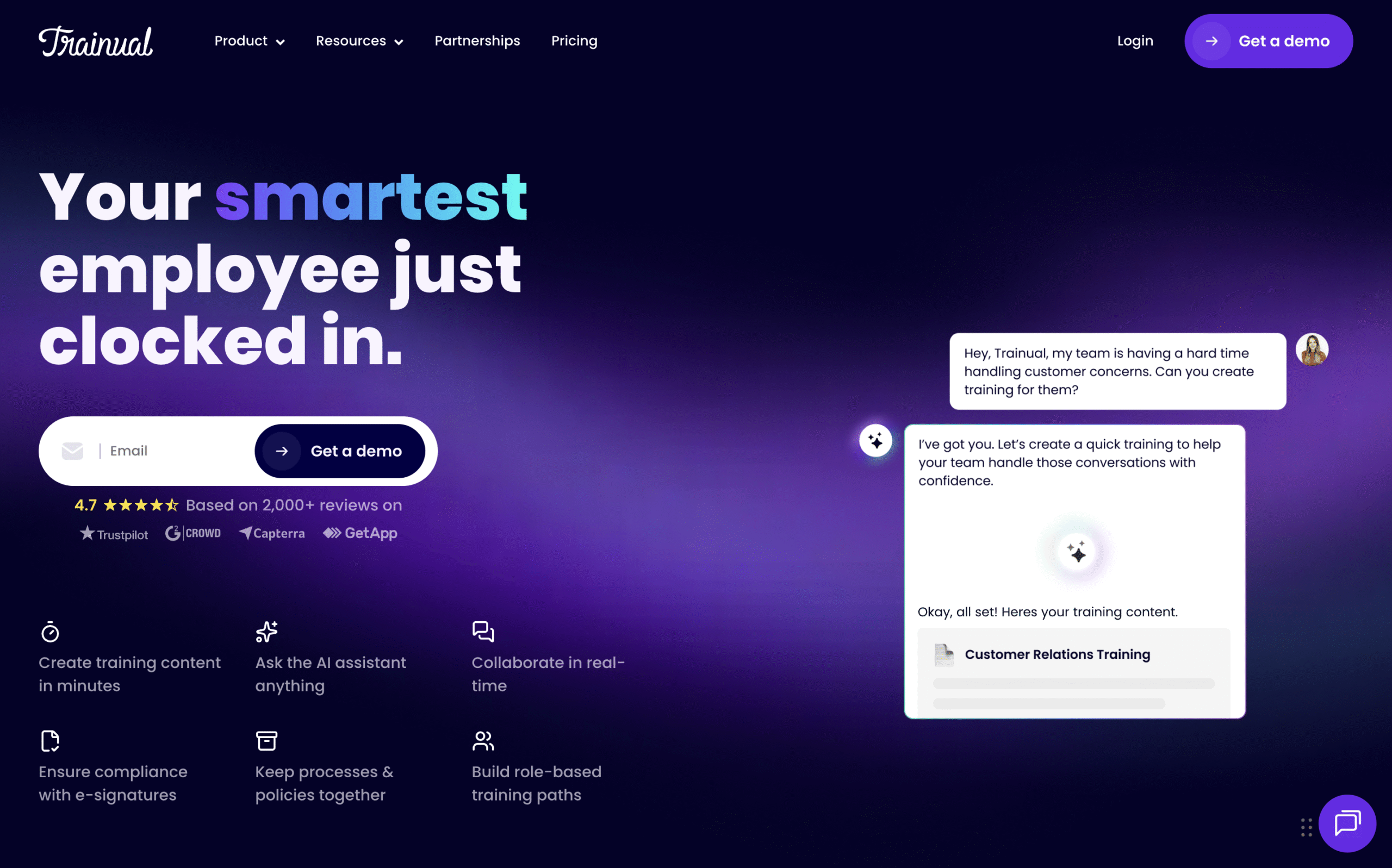 Trainual homepage