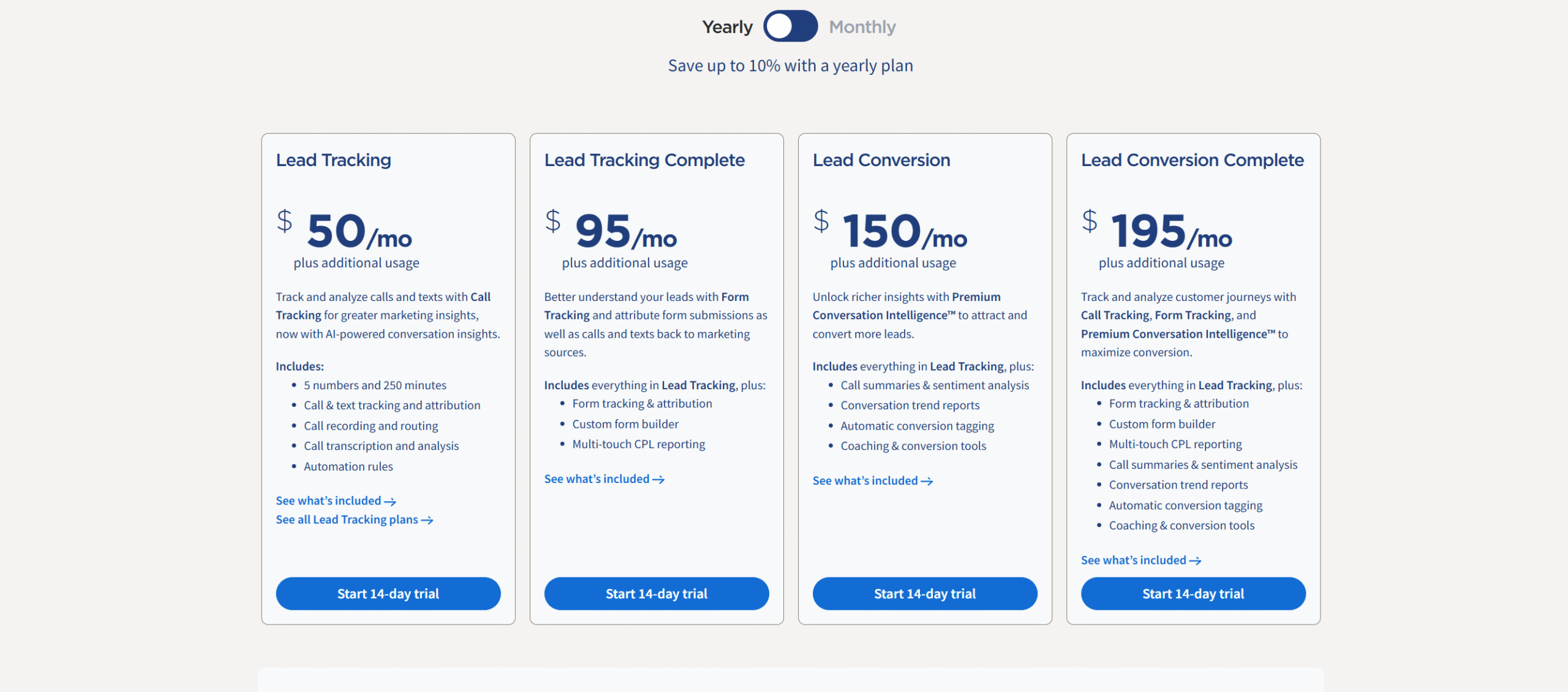 callrail prices