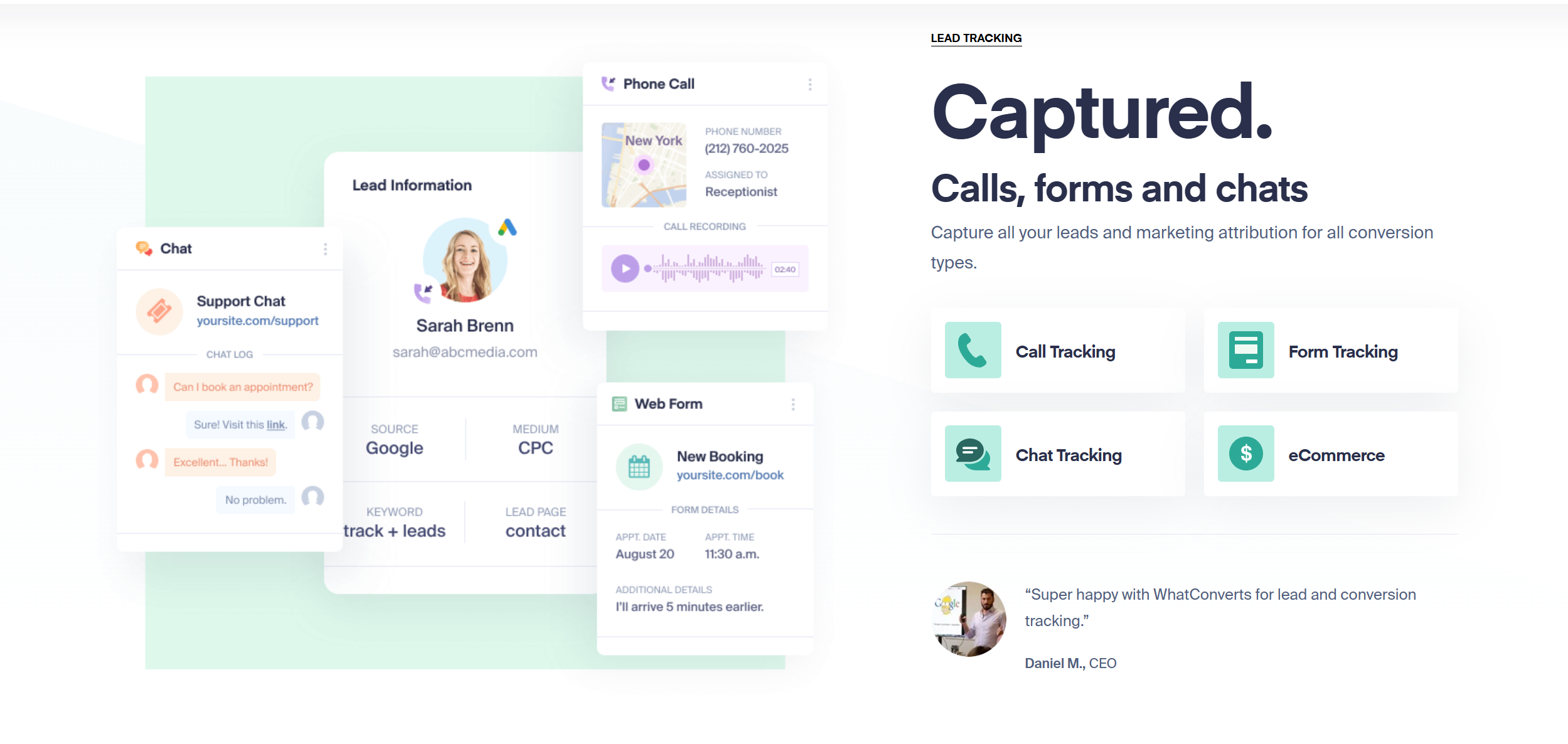 whatconverts lead tracking