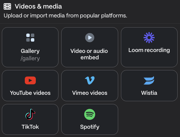 Gamma Media Embeds Gamma Media Embeds