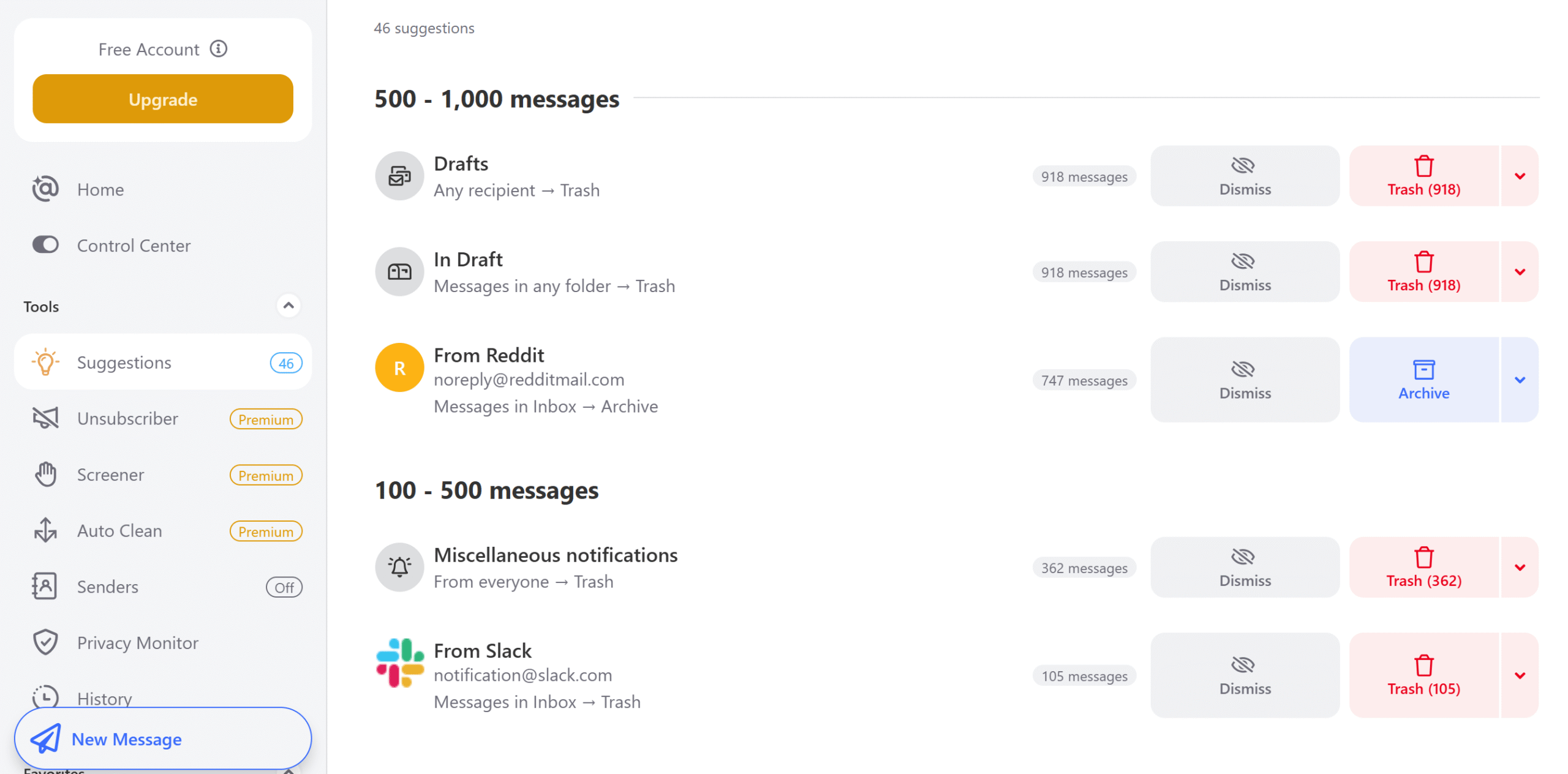 cleanemail dashboard cleanemail dashboard