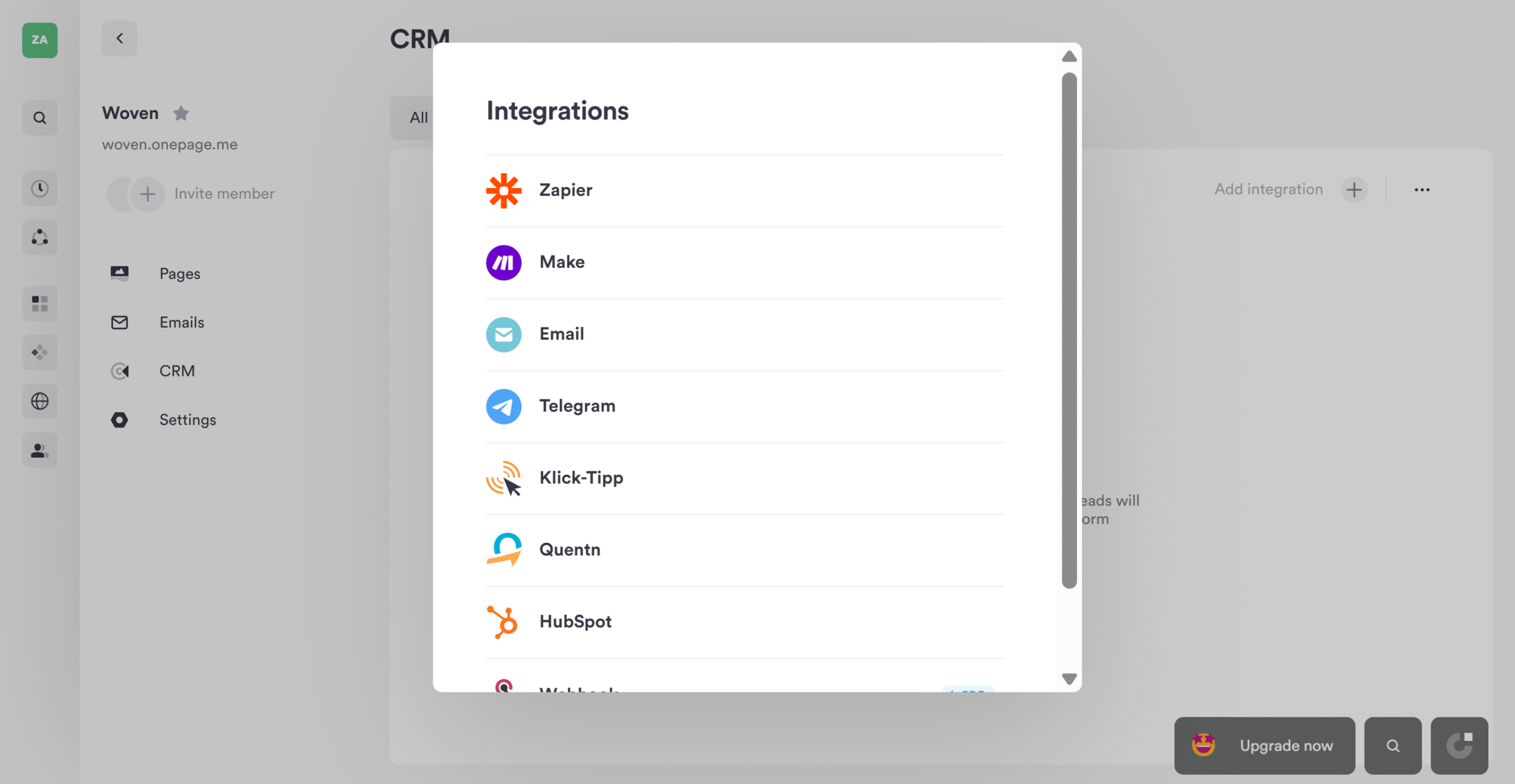 integrations integrations