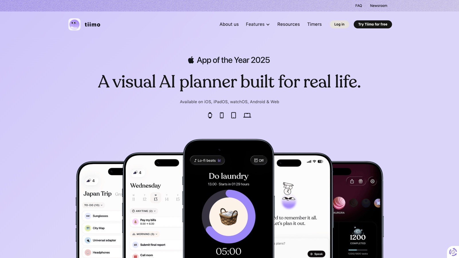 Tiimo Visual ADHD Planner Tiimo visual ADHD planner with daily timeline, focus timer, and AI planning tools