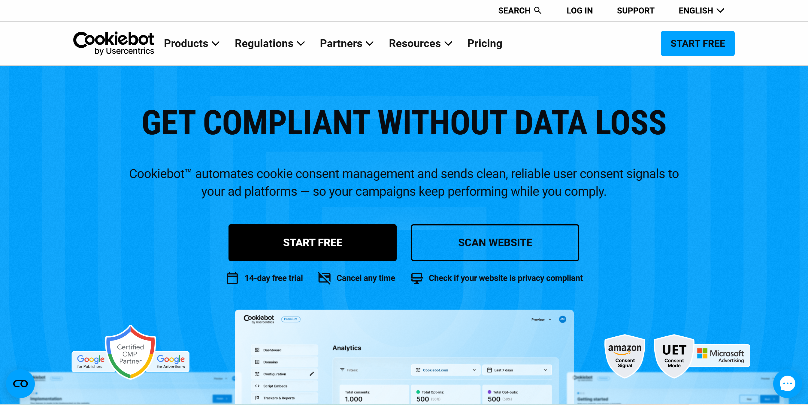 Cookiebot Cookiebot consent management platform