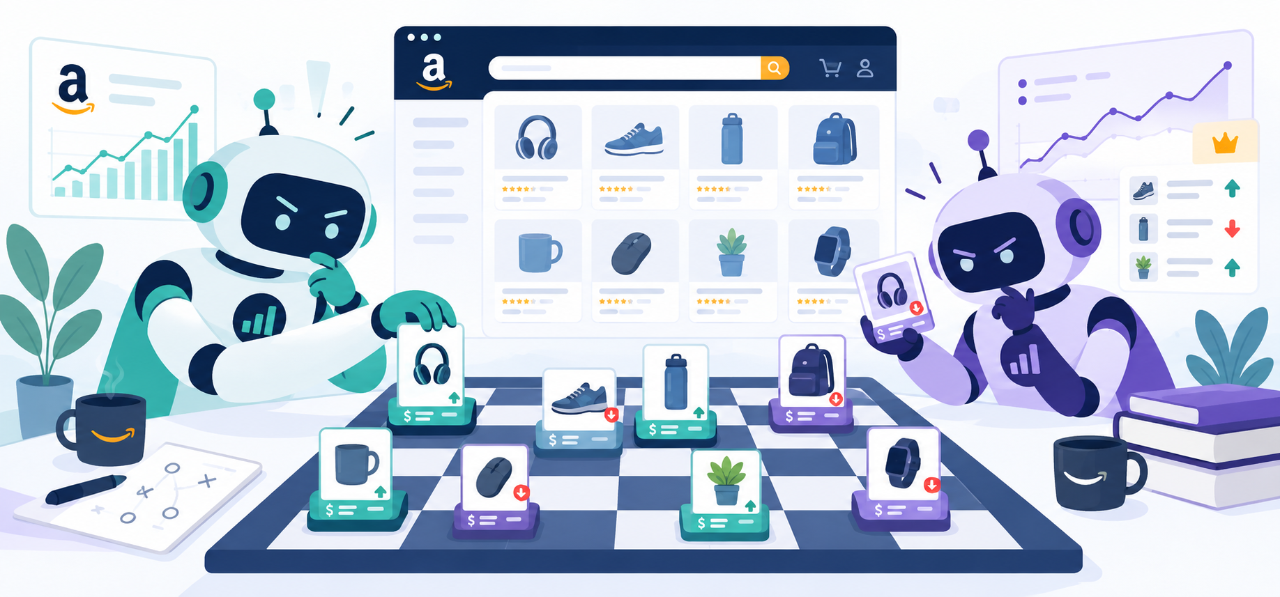 Amazon repricers competing over product prices